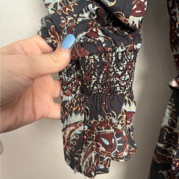 Cleobella Carolyn Mini dress Avolon block print size S 100% organic cotton NWOT - Picture 5 of 6